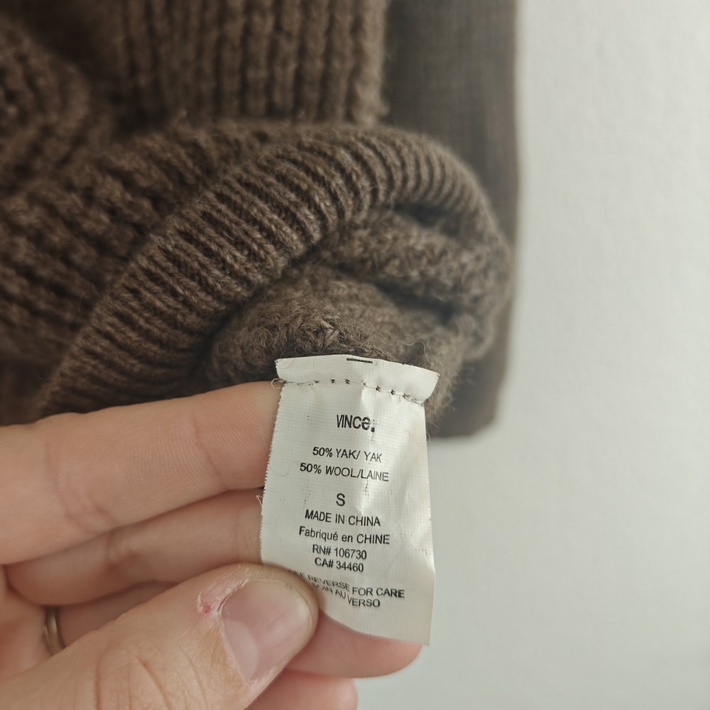 Vince Brown Yak Knit Sweater - Picture 14 of 15
